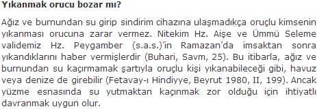 Yıkanmak Denize Girmek Orucu Bozar mı